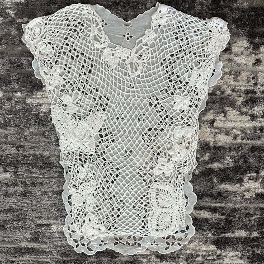 Free People Crochet Away Kaftan Size XS/S